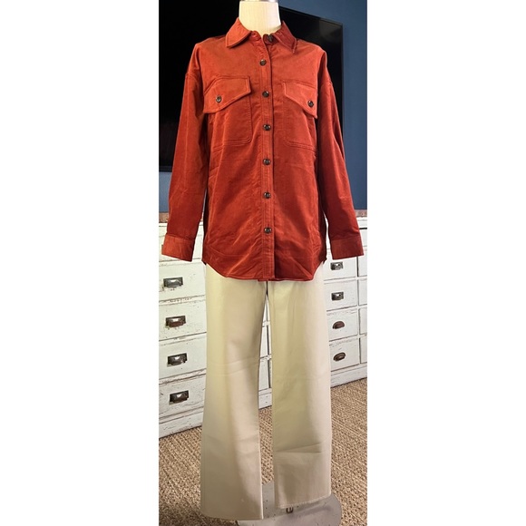 Madewell Oversized Corduroy Buttondown Shirt Jacket S - Picture 2 of 14